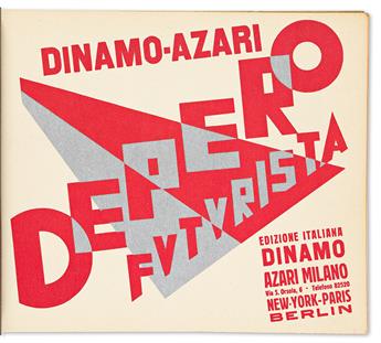 FORTUNATO DEPERO (1892-1960). FUTURISTA. Bolted book. 1927. 9½x12½ inches, 24x13¾ cm. Editions Dinamo, Milan.